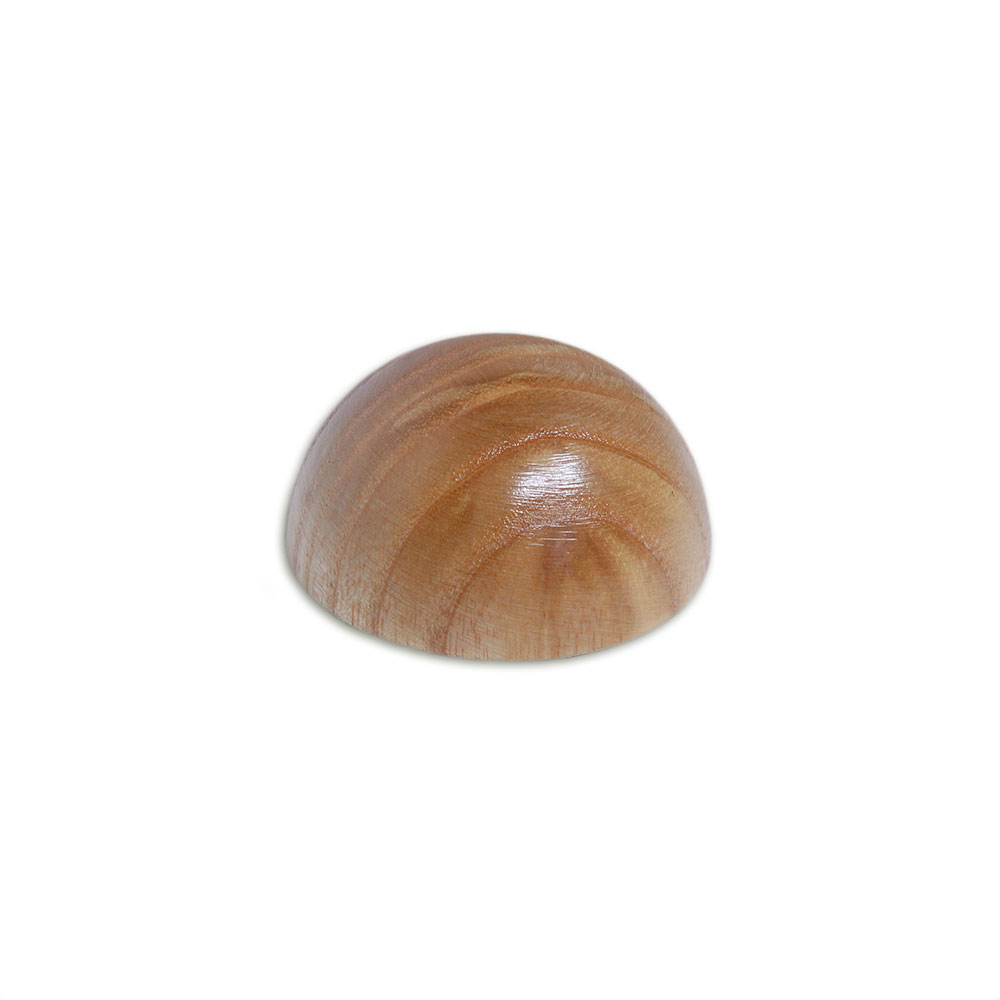 Eindkap van essenhout voor houten leuning, halfronde houten kap, licht met zichtbare nerf, Ø 40 tot 50 mm, vrijstaand